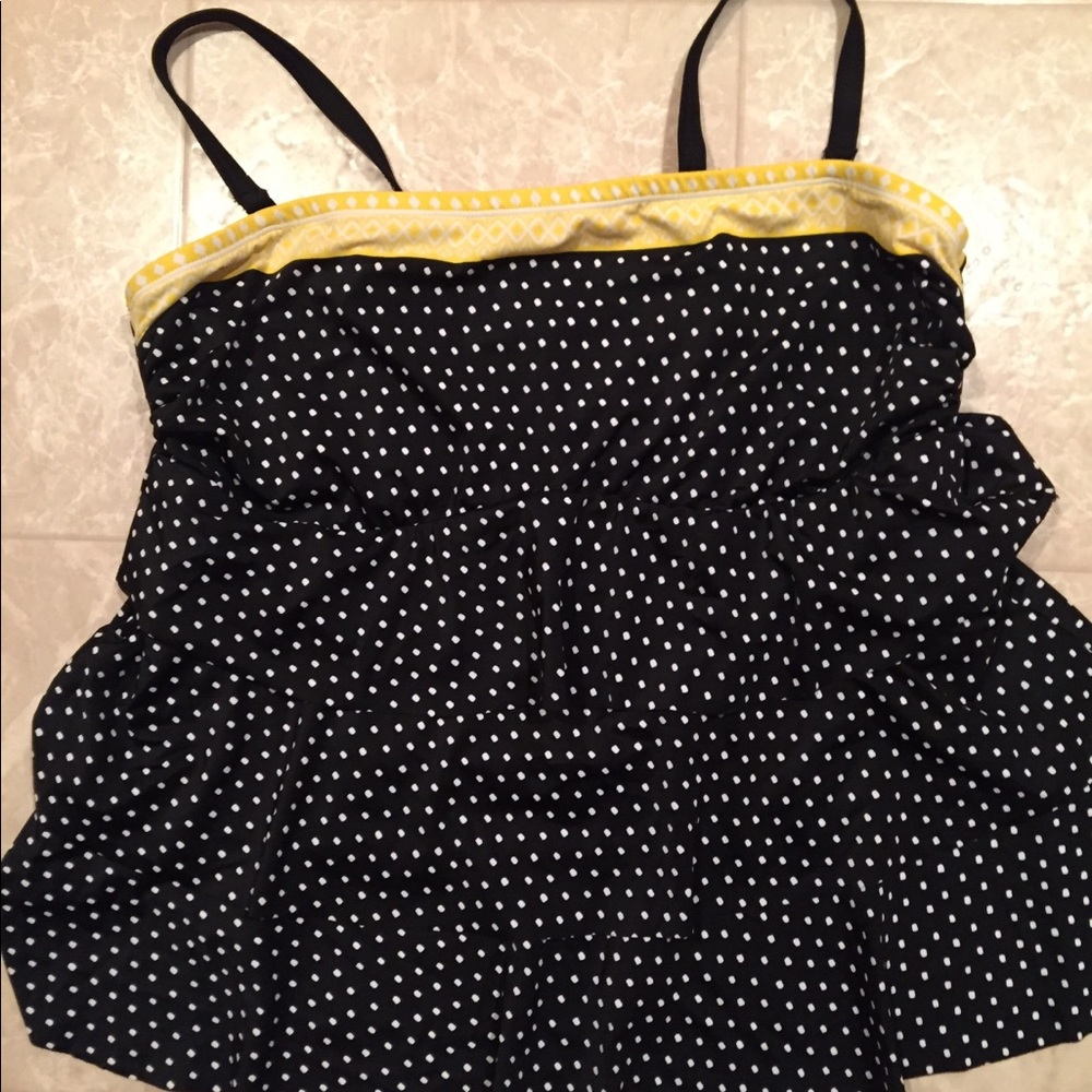 Tankini top polka dots 18w 24&Ocean